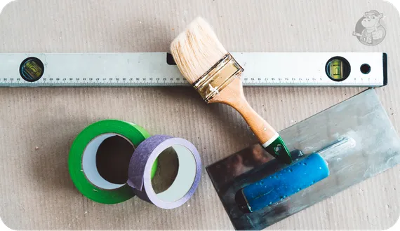 akcesoria malarskie przygotowane do malowania